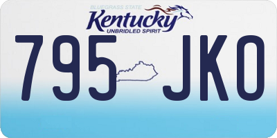 KY license plate 795JKO