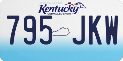 KY license plate 795JKW