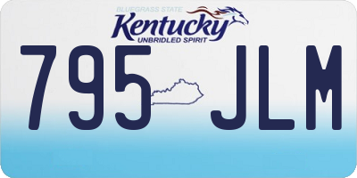 KY license plate 795JLM