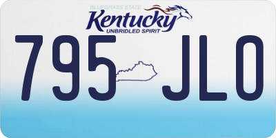 KY license plate 795JLO