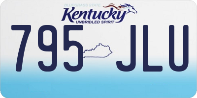 KY license plate 795JLU