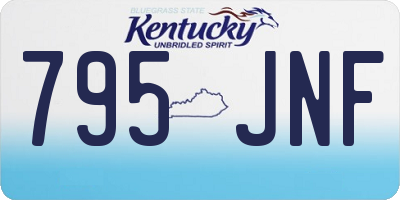 KY license plate 795JNF