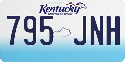 KY license plate 795JNH