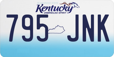 KY license plate 795JNK
