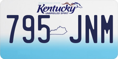 KY license plate 795JNM