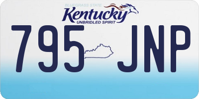 KY license plate 795JNP