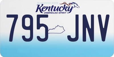 KY license plate 795JNV