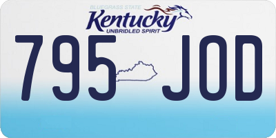 KY license plate 795JOD