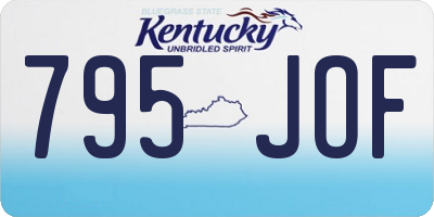 KY license plate 795JOF