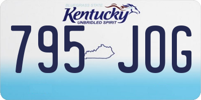 KY license plate 795JOG