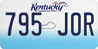 KY license plate 795JOR