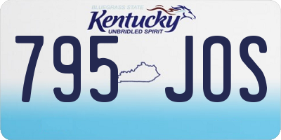 KY license plate 795JOS