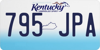 KY license plate 795JPA