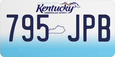 KY license plate 795JPB