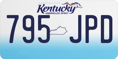 KY license plate 795JPD
