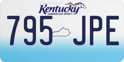 KY license plate 795JPE