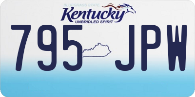 KY license plate 795JPW