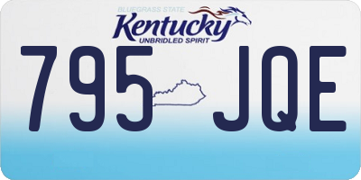 KY license plate 795JQE