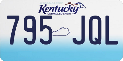 KY license plate 795JQL