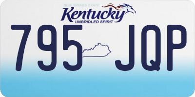 KY license plate 795JQP