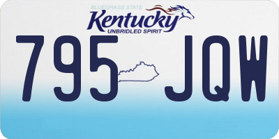 KY license plate 795JQW