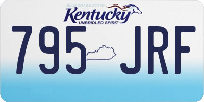 KY license plate 795JRF