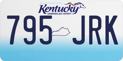 KY license plate 795JRK