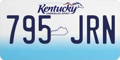 KY license plate 795JRN