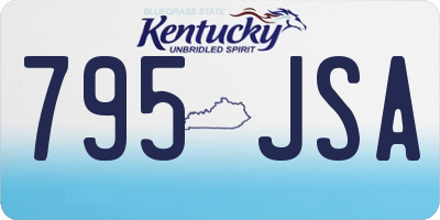 KY license plate 795JSA