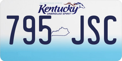 KY license plate 795JSC