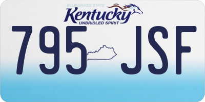 KY license plate 795JSF