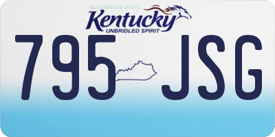 KY license plate 795JSG