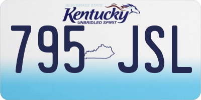 KY license plate 795JSL