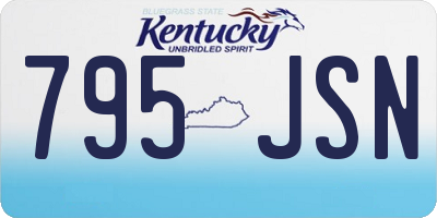 KY license plate 795JSN