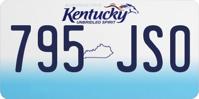 KY license plate 795JSO