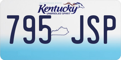 KY license plate 795JSP
