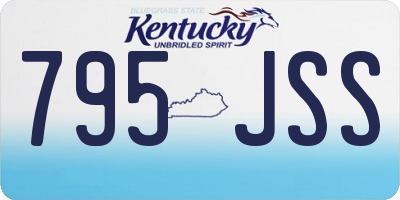 KY license plate 795JSS