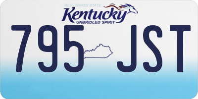 KY license plate 795JST