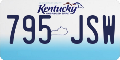 KY license plate 795JSW