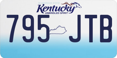 KY license plate 795JTB