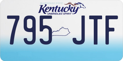 KY license plate 795JTF