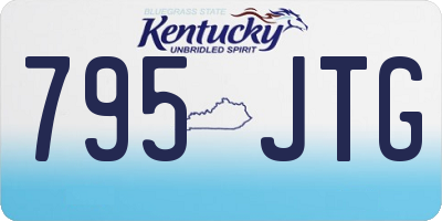KY license plate 795JTG