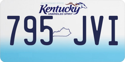 KY license plate 795JVI