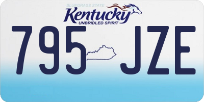 KY license plate 795JZE
