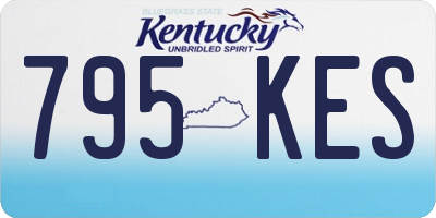 KY license plate 795KES