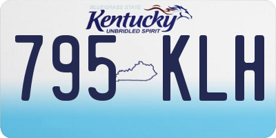KY license plate 795KLH
