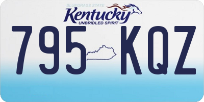 KY license plate 795KQZ