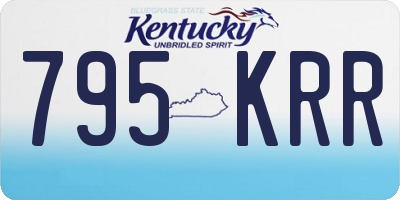 KY license plate 795KRR