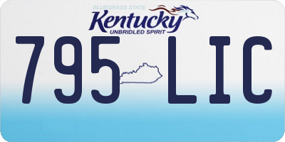 KY license plate 795LIC