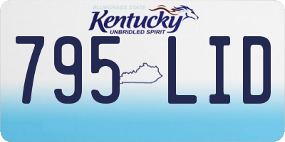 KY license plate 795LID